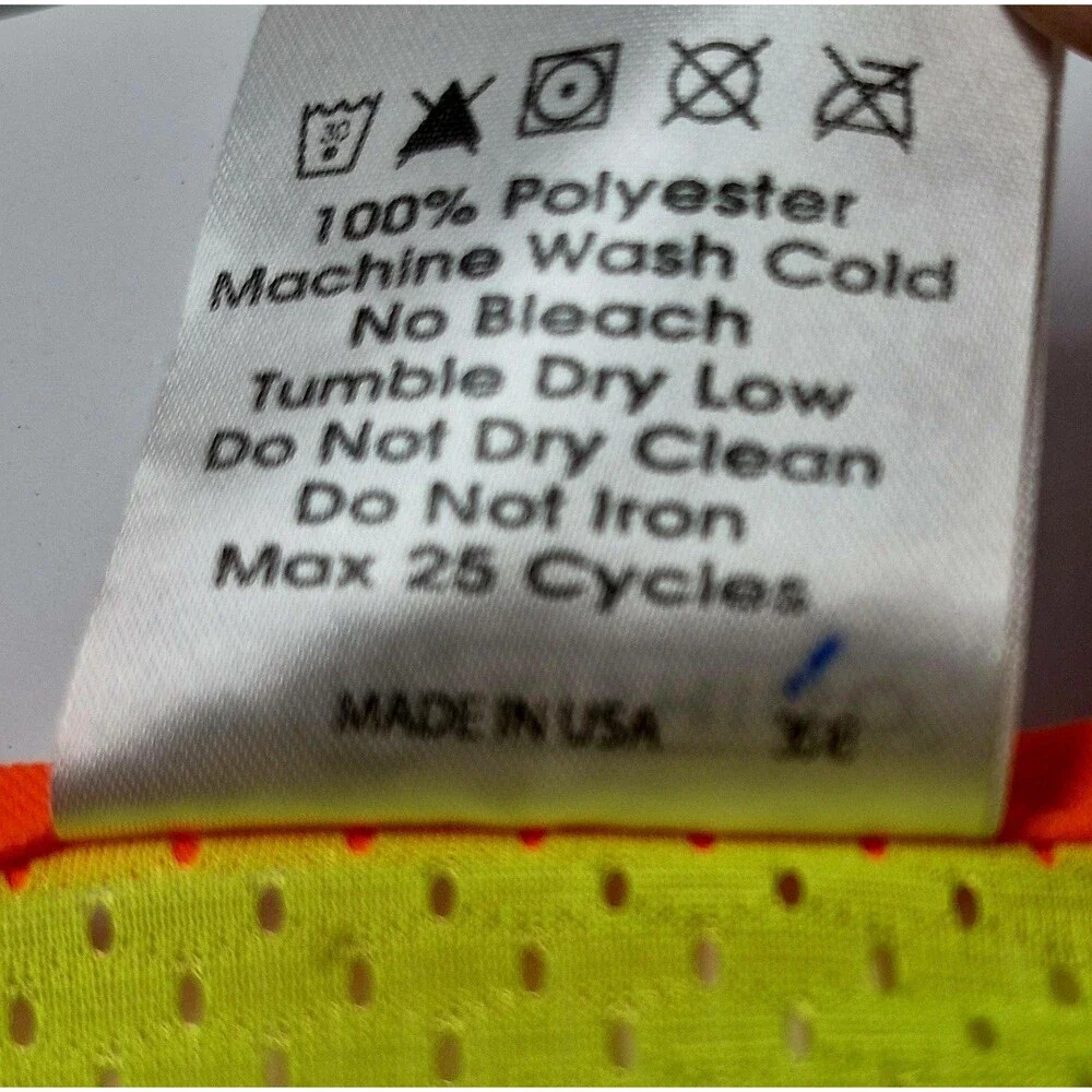 ML Kishigo LA Metro Safety Vest Medium High Vis Reflective Made in USA  w Pin L